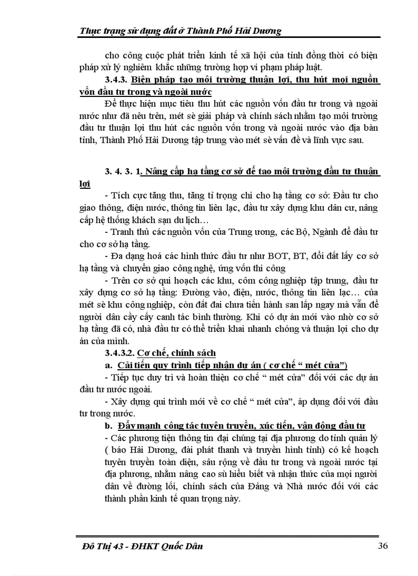 image for page Thực trạng sử dụng đất ở Thành Phố Hải Dương