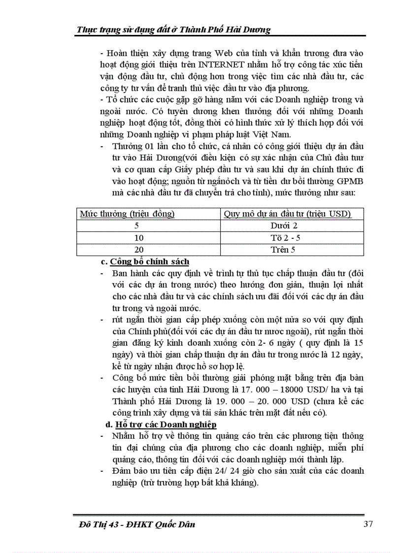 image for page Thực trạng sử dụng đất ở Thành Phố Hải Dương
