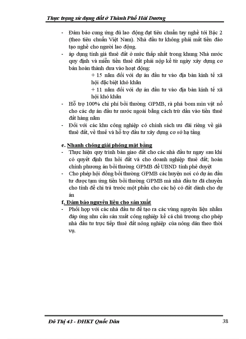 image for page Thực trạng sử dụng đất ở Thành Phố Hải Dương