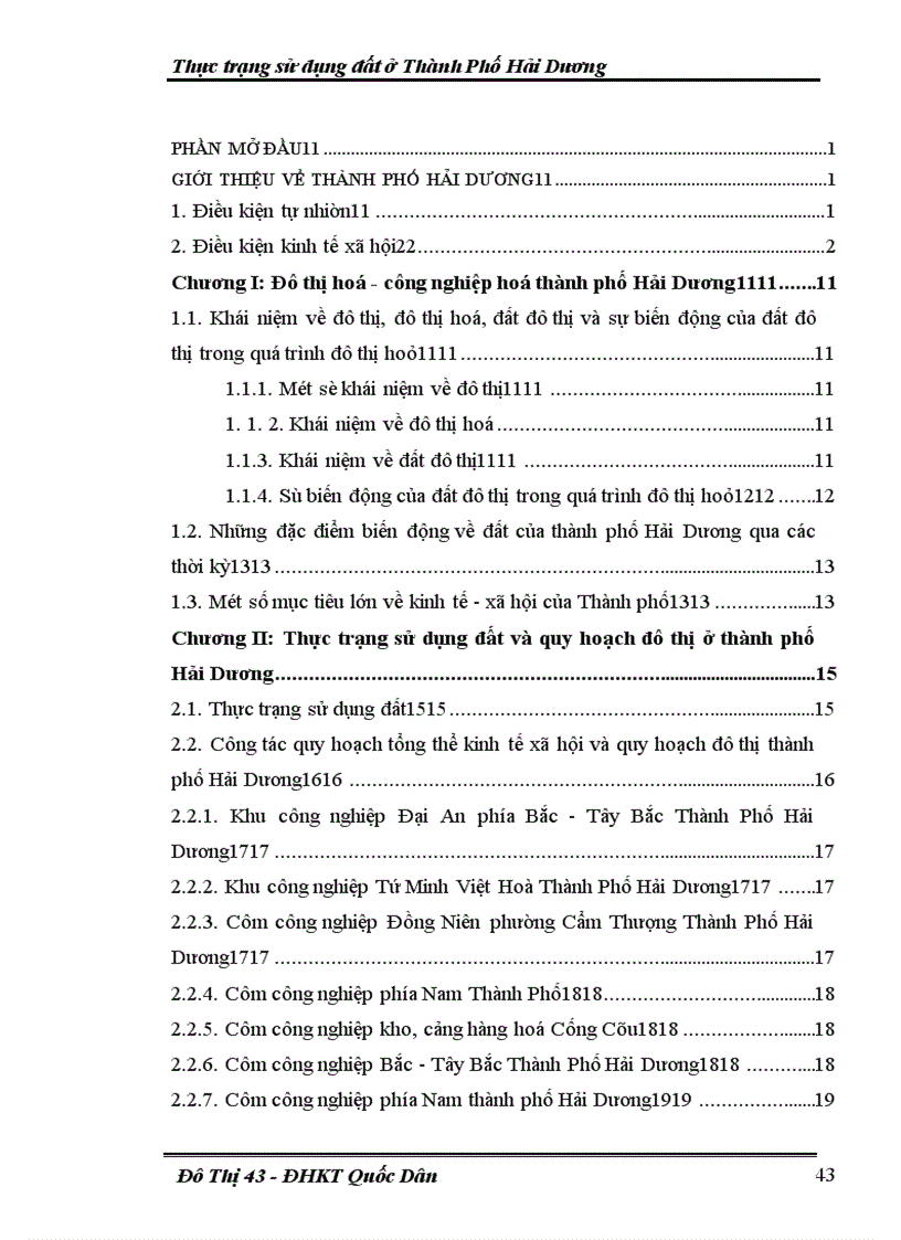image for page Thực trạng sử dụng đất ở Thành Phố Hải Dương