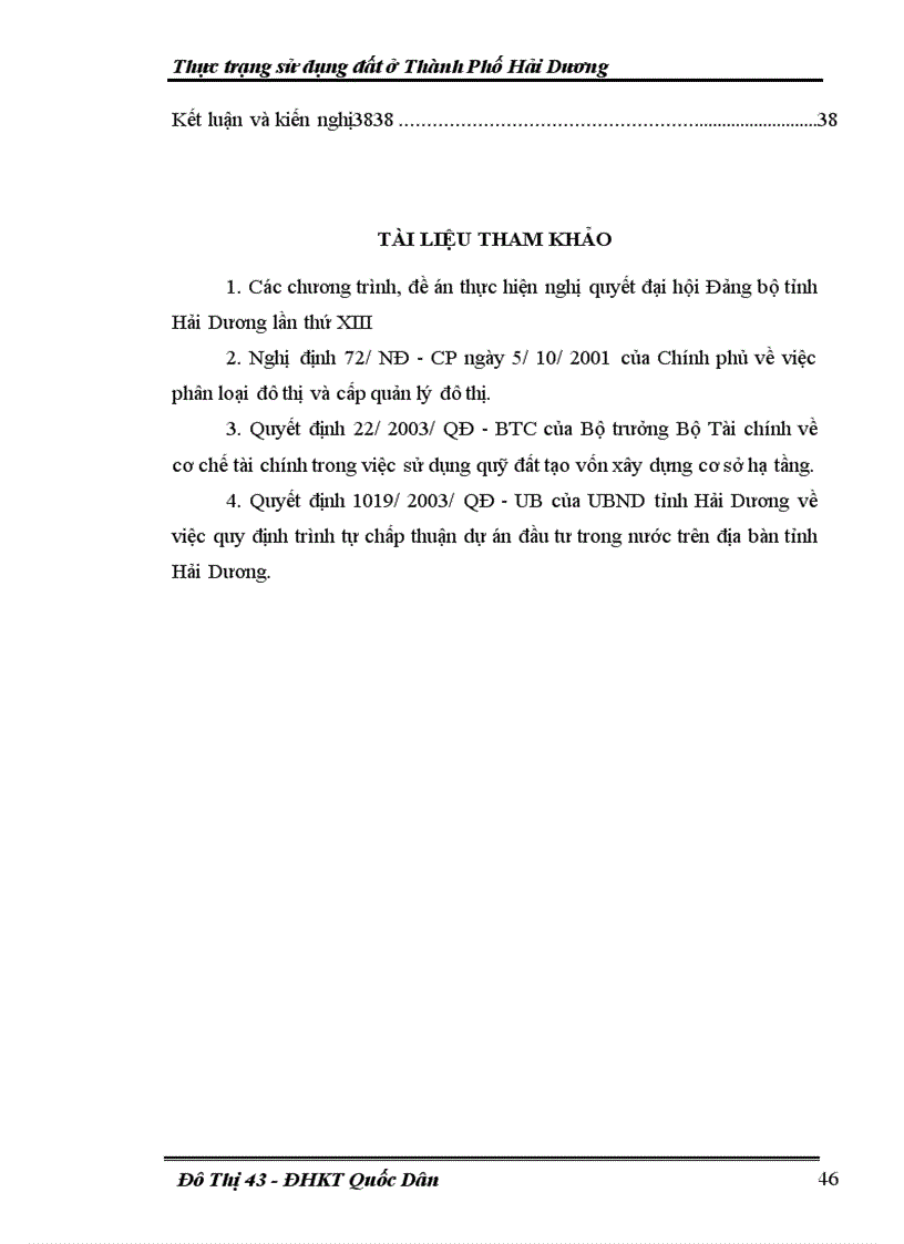 image for page Thực trạng sử dụng đất ở Thành Phố Hải Dương