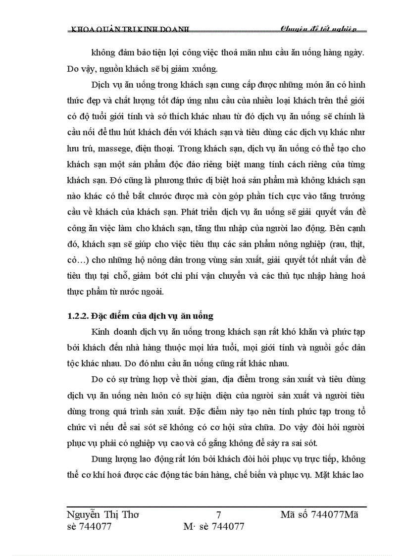image for page Một số giải pháp nâng cao hiệu quả kinh doanh dịch vụ ăn uống tại khách sạn Thắng Lợi