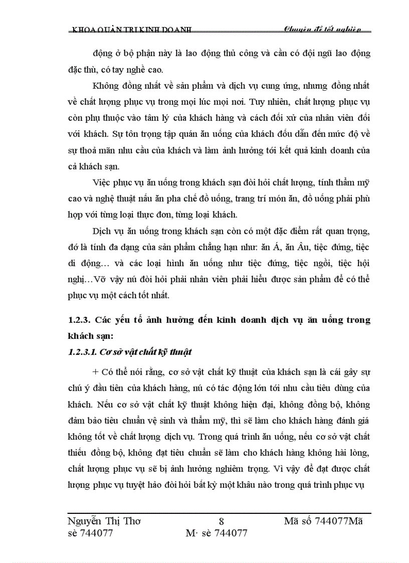 image for page Một số giải pháp nâng cao hiệu quả kinh doanh dịch vụ ăn uống tại khách sạn Thắng Lợi