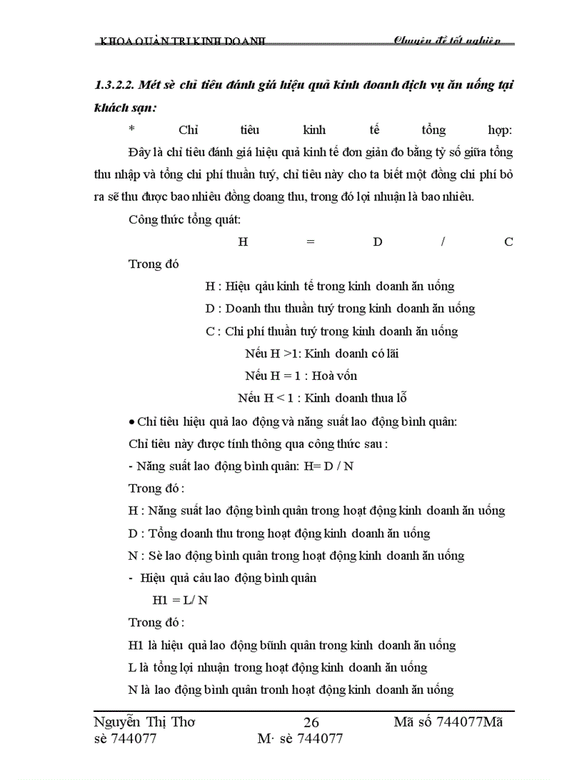 image for page Một số giải pháp nâng cao hiệu quả kinh doanh dịch vụ ăn uống tại khách sạn Thắng Lợi