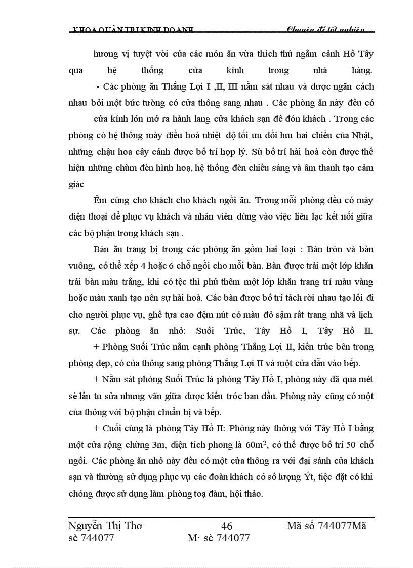 image for page Một số giải pháp nâng cao hiệu quả kinh doanh dịch vụ ăn uống tại khách sạn Thắng Lợi