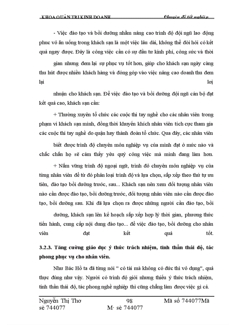 image for page Một số giải pháp nâng cao hiệu quả kinh doanh dịch vụ ăn uống tại khách sạn Thắng Lợi