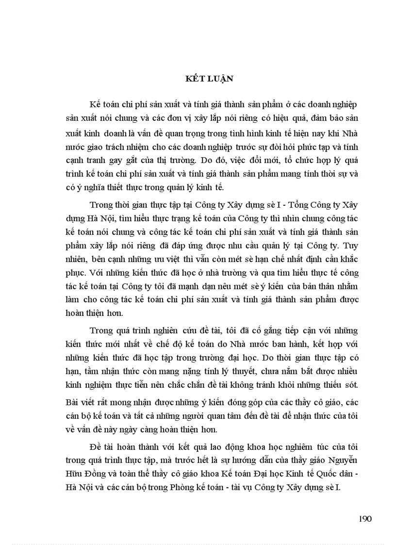 image for page Hoàn thiện hạch toán chi phí sản xuất và tính giá thành sản phẩm xây lắp tại Công ty Xây dựng số I
