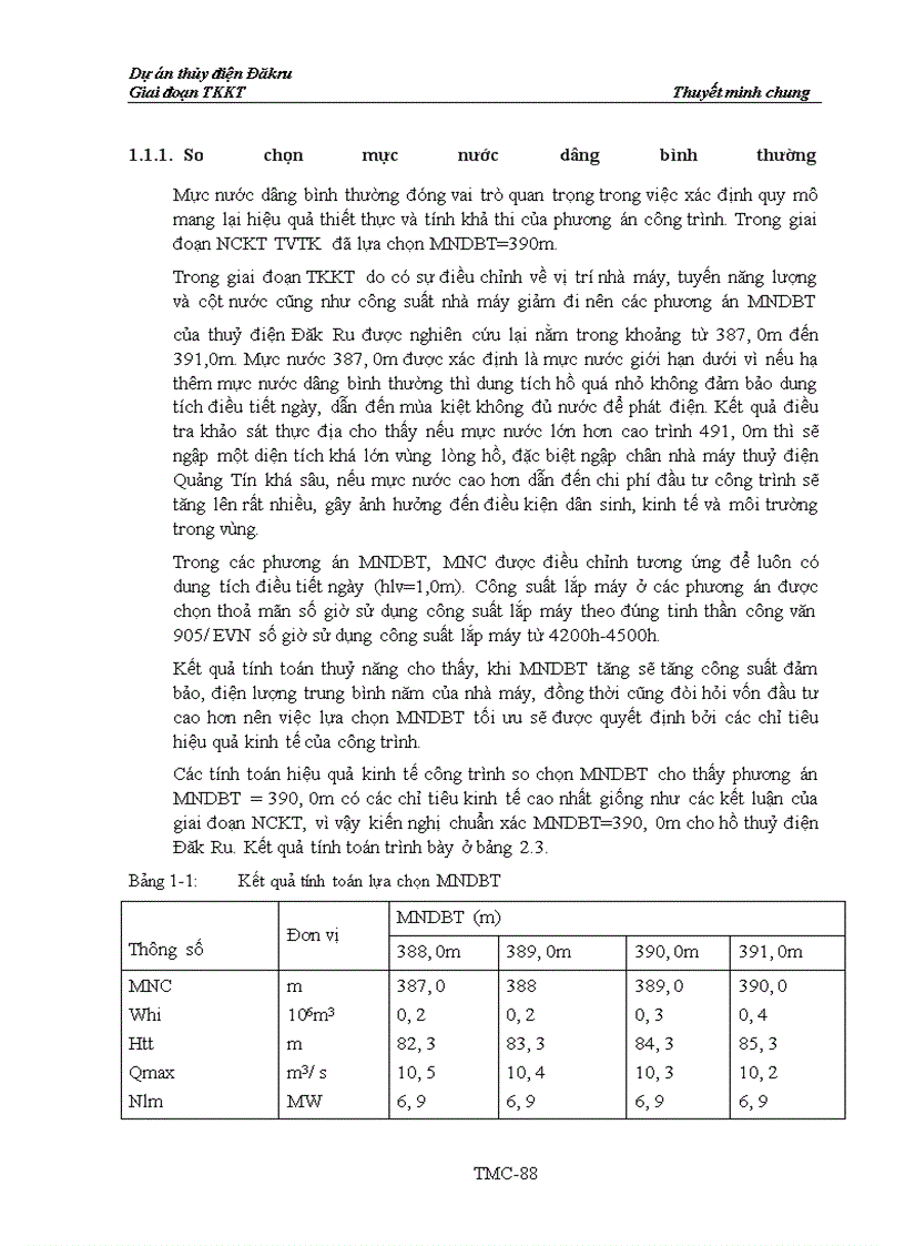 image for page Dự án thủy điện Đăkru Giai đoạn TKKT