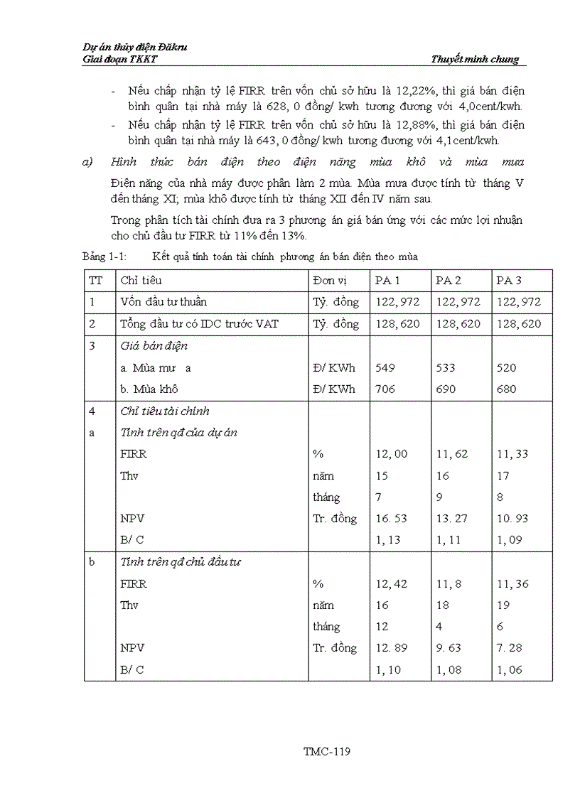 image for page Dự án thủy điện Đăkru Giai đoạn TKKT