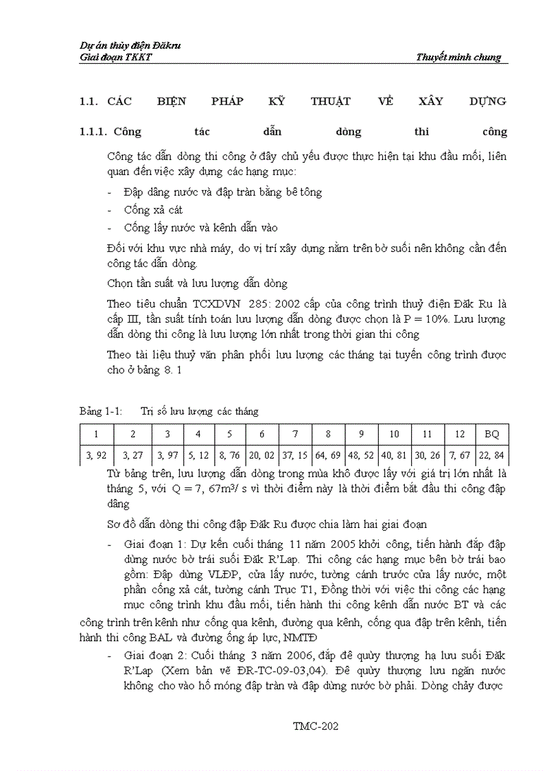 image for page Dự án thủy điện Đăkru Giai đoạn TKKT