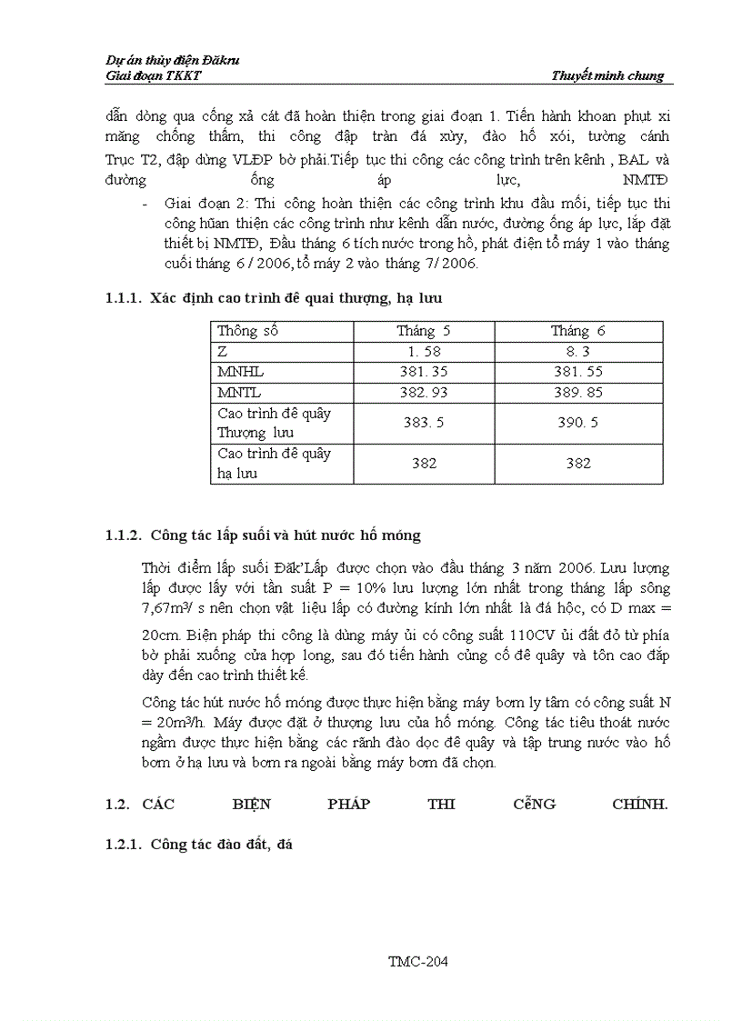 image for page Dự án thủy điện Đăkru Giai đoạn TKKT