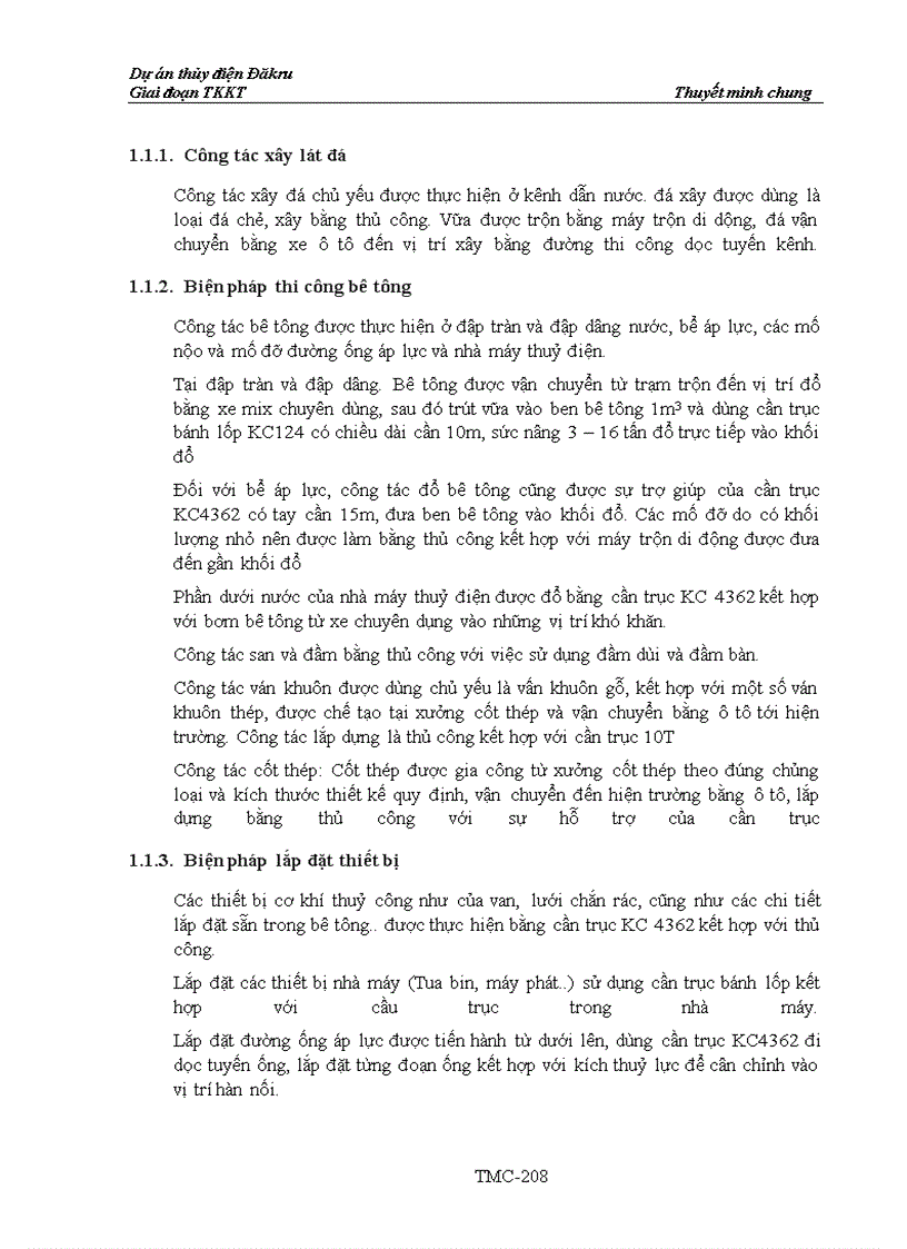 image for page Dự án thủy điện Đăkru Giai đoạn TKKT