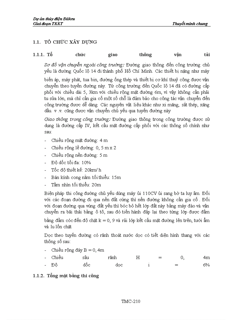 image for page Dự án thủy điện Đăkru Giai đoạn TKKT