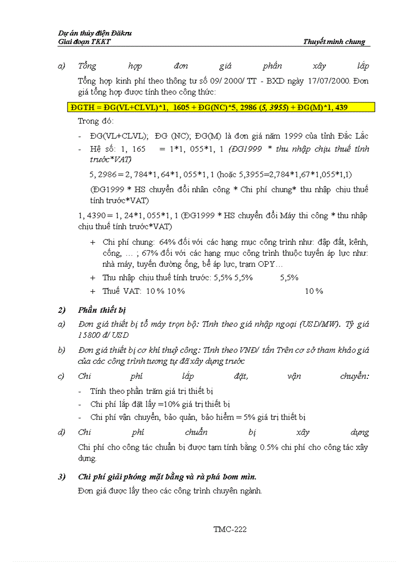 image for page Dự án thủy điện Đăkru Giai đoạn TKKT