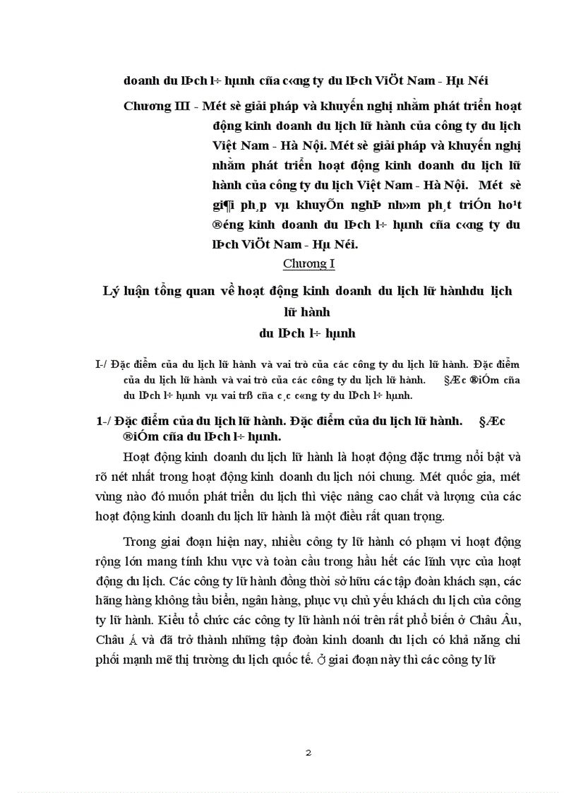 image for page Hoạt động kinh doanh du lịch lữ hành