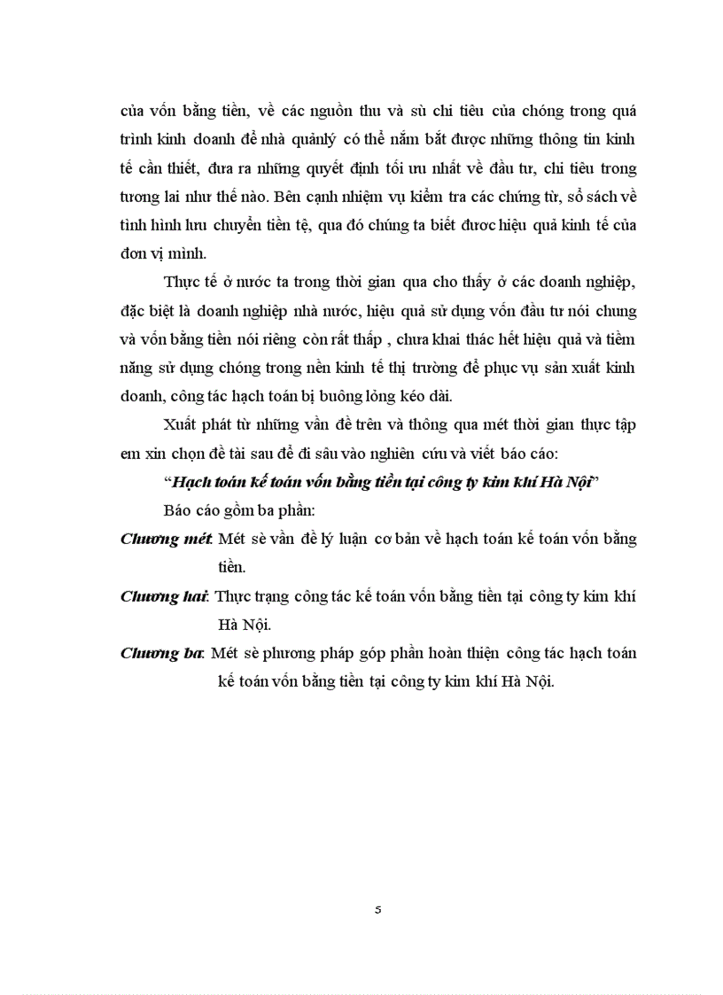 image for page Hạch toán kế toán vốn bằng tiền tại công ty kim khí Hà Nội