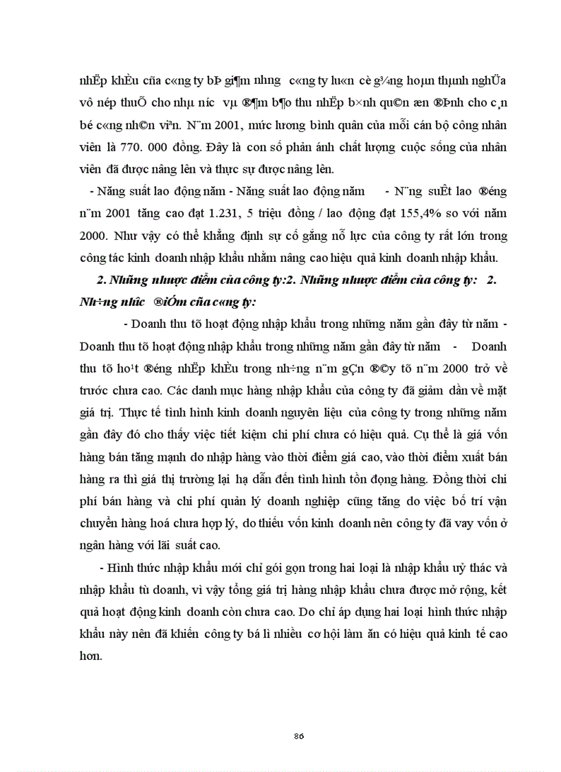 image for page Vận dụng lý luận vào thực trạng hoạt động nhập khẩu của công ty để rút ra những mạt được, tồn tạI cơ bản,nguyên nhân gây ra những tồn tại
