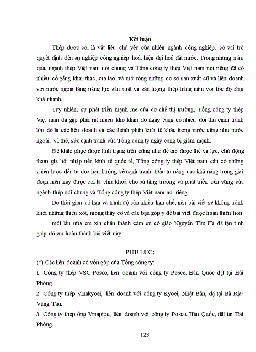 image for page Đầu tư nâng cao khả năng cạnh tranh của Tổng công ty thép Việt nam