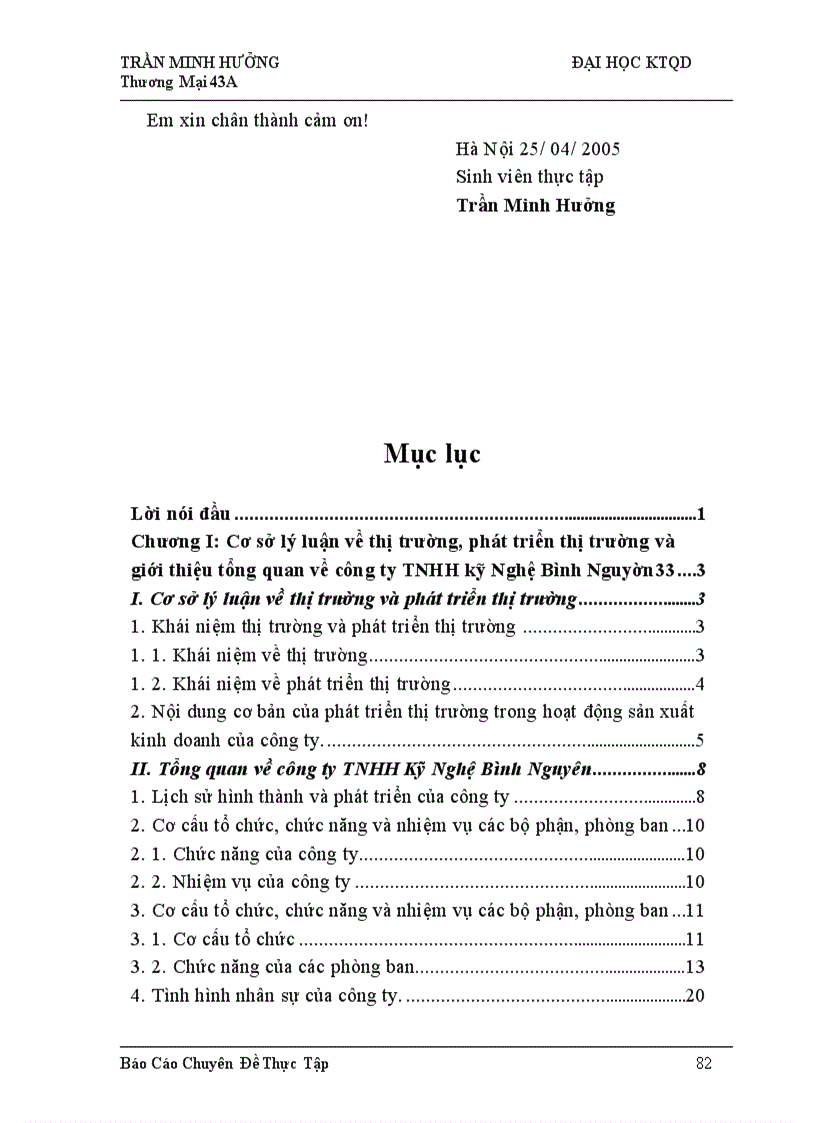 image for page Phát triển thị trường ở công ty TNHH Kỹ Nghệ Bình Nguyên: Thực trạng và giải pháp