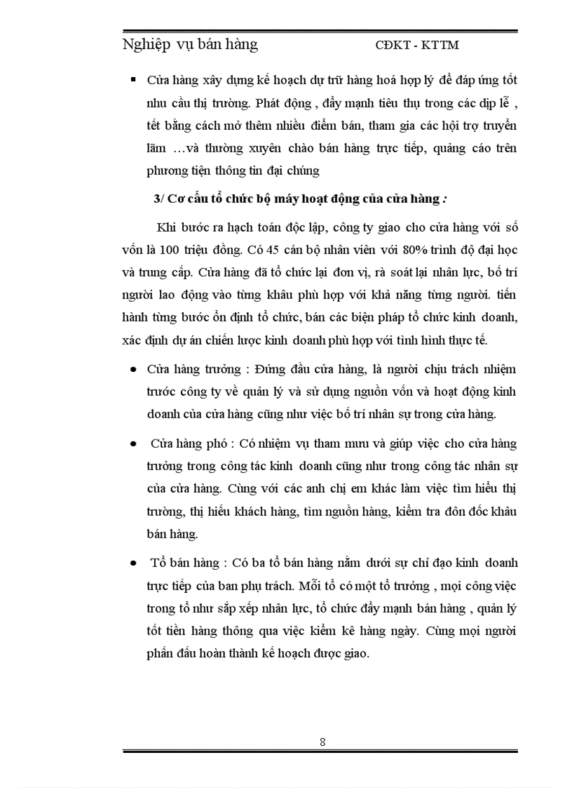 image for page Nghiệp vụ bán hàng tại cửa hàng bách hoá Phố Huế