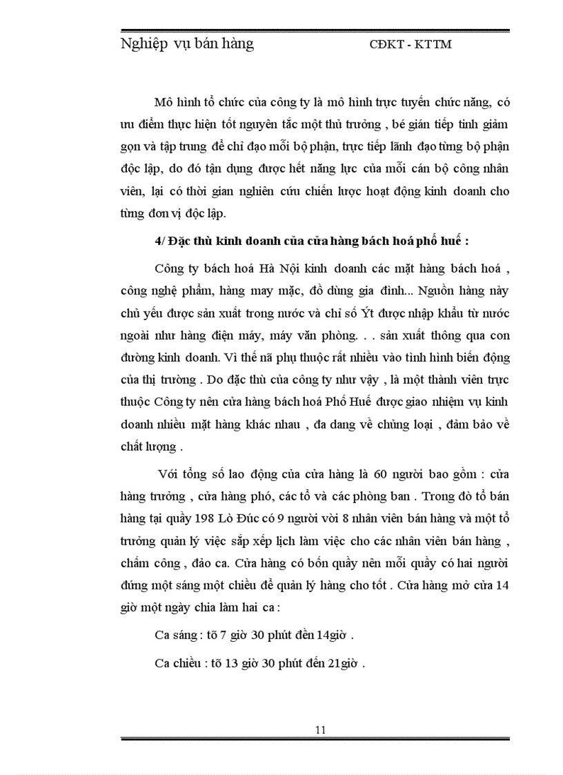 image for page Nghiệp vụ bán hàng tại cửa hàng bách hoá Phố Huế