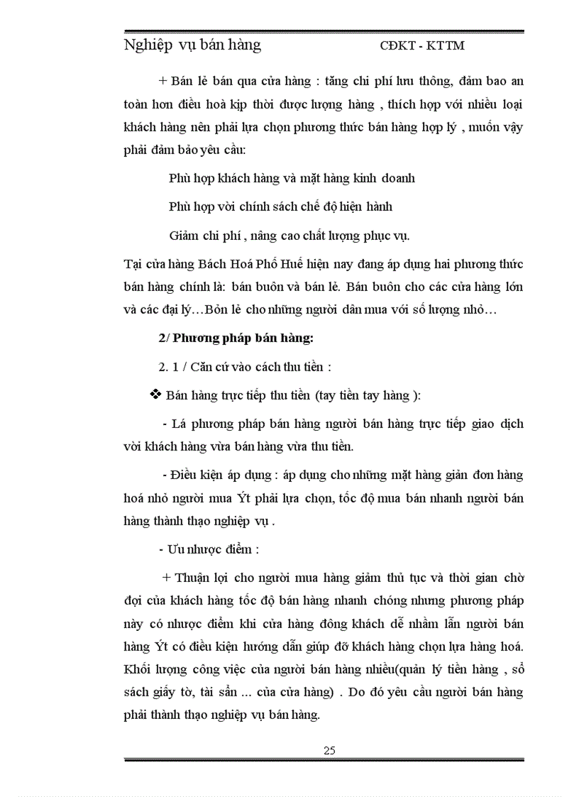 image for page Nghiệp vụ bán hàng tại cửa hàng bách hoá Phố Huế