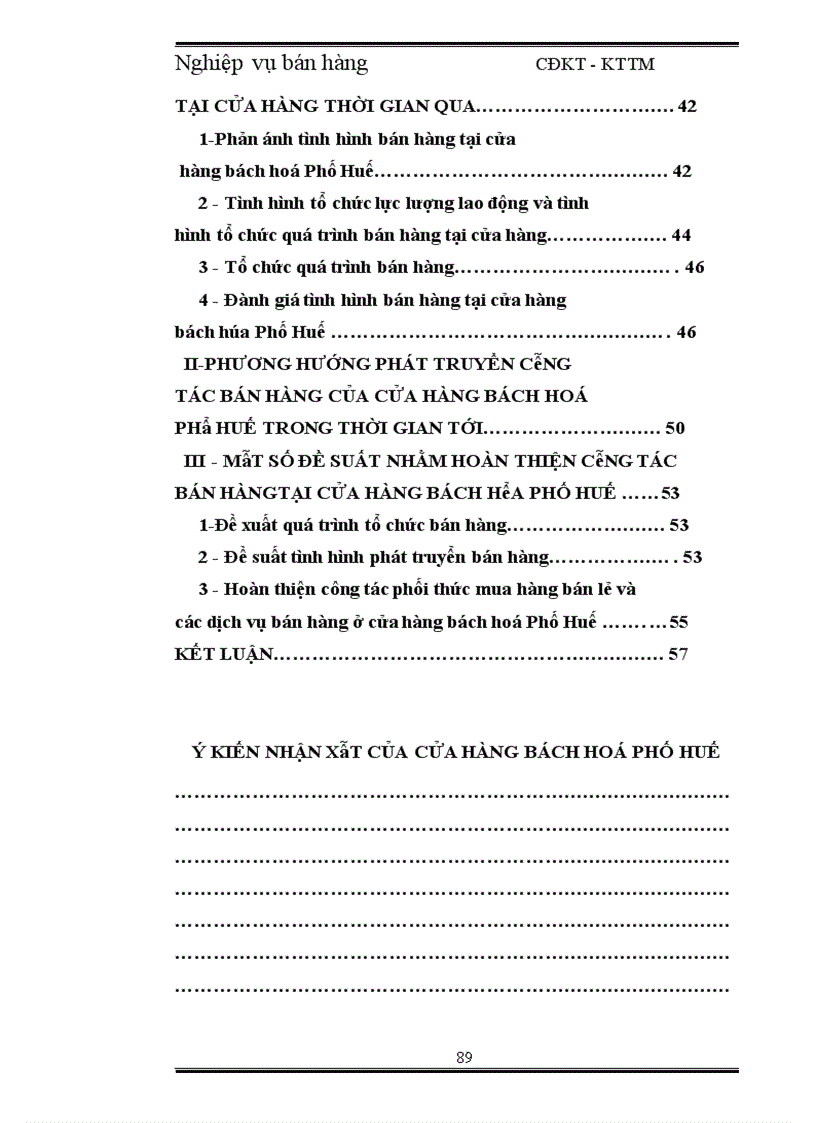 image for page Nghiệp vụ bán hàng tại cửa hàng bách hoá Phố Huế