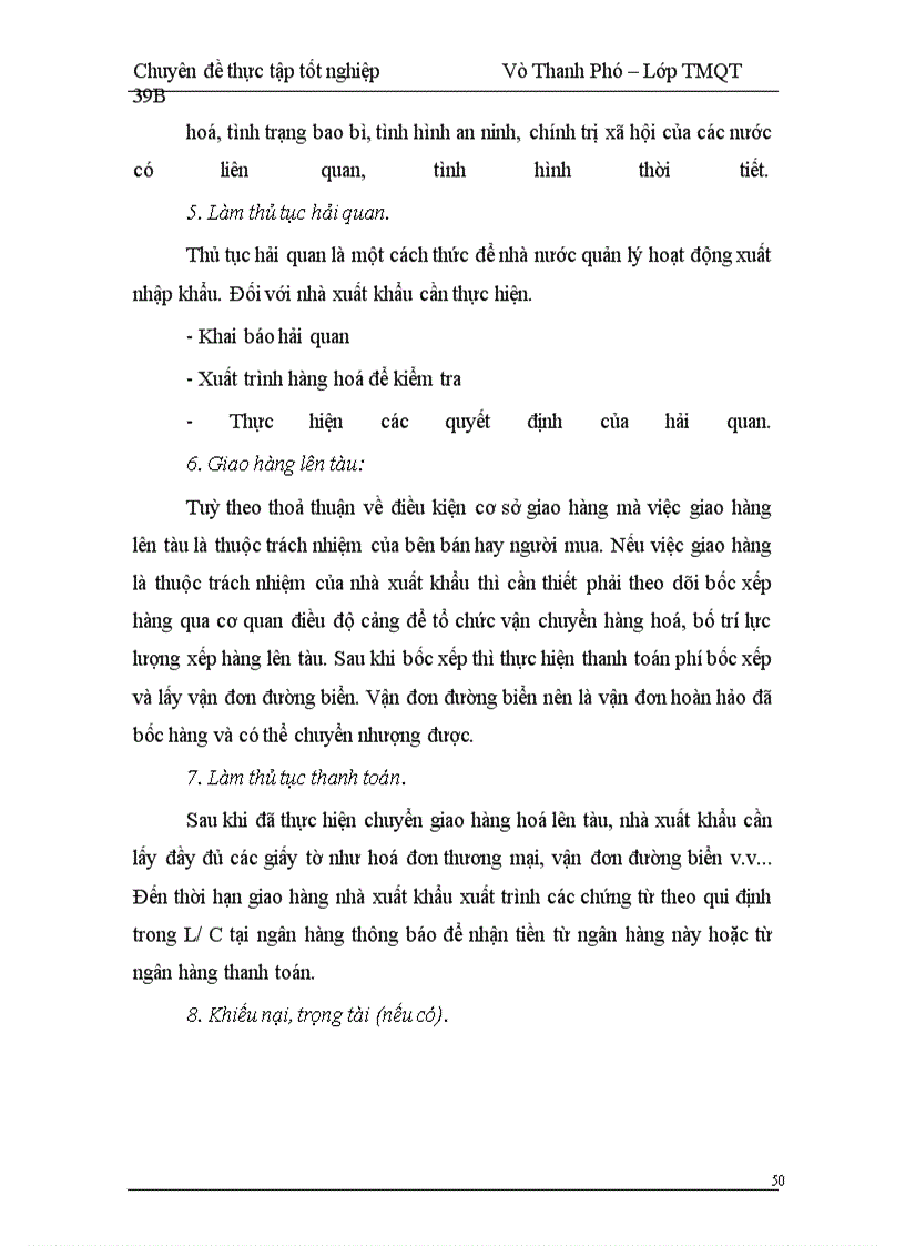 image for page Thực trạng và giải pháp cho hoạt động xuất khẩu của công ty XNK Nam Hà Nội