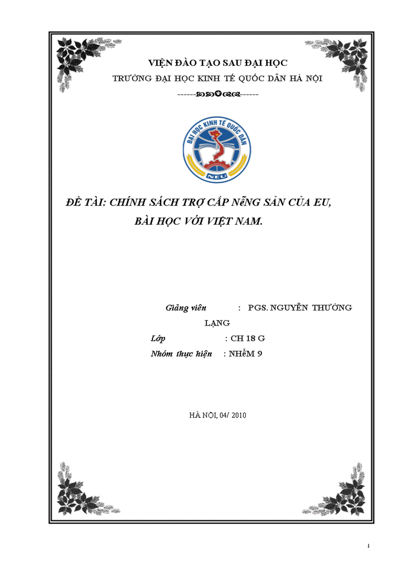 image for page Chính sách trợ cấp nông sản của eu, bài học với việt nam.