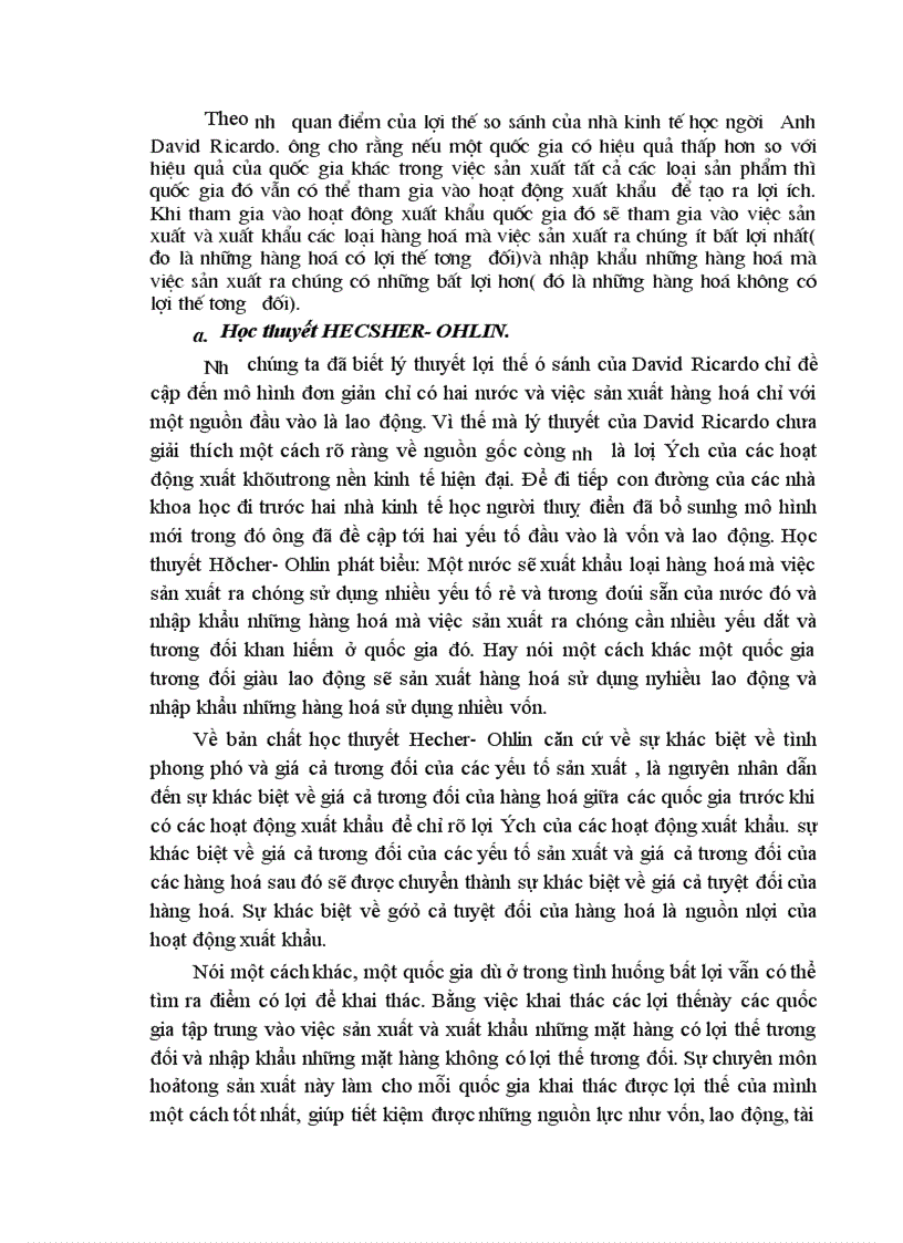 image for page Mô hình đơn giản chỉ có hai nước và việc sản xuất hàng hoá chỉ với một nguồn đầu vào là lao động