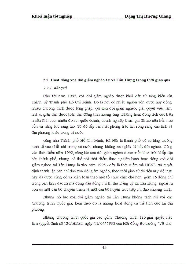 image for page Công tác xoá đói giảm nghèo và các vấn đề môi trường liên quan tại xã Tân Hưng, huyện Sóc Sơn, Thành phố Hà Nội