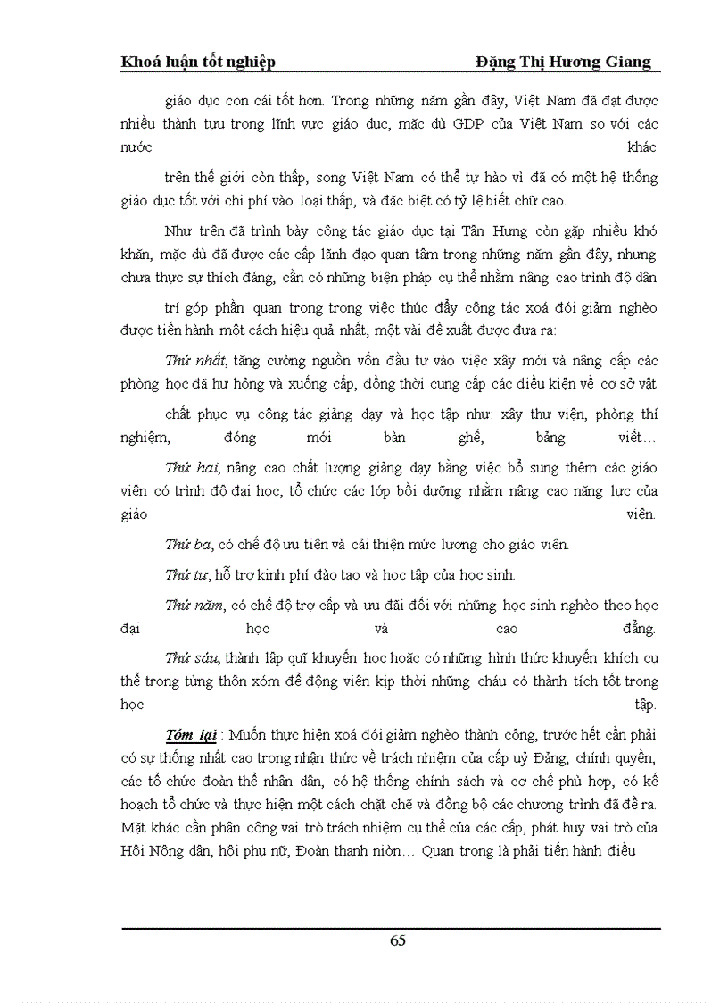image for page Công tác xoá đói giảm nghèo và các vấn đề môi trường liên quan tại xã Tân Hưng, huyện Sóc Sơn, Thành phố Hà Nội