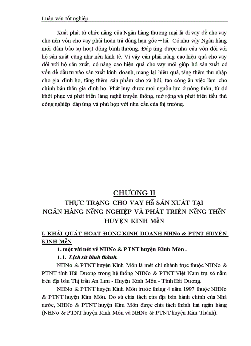 image for page Giải pháp nâng cao hiệu quả cho vay đối với hộ sản xuất ở Ngân hàng nông nghiệp huyện Kinh Môn - tỉnh Hải Dương