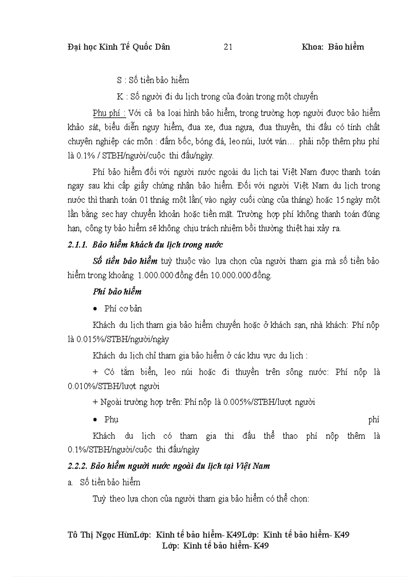 image for page Tình hình triển khai bảo hiểm du lịch tại công ty cổ phần bảo hiểm AAA