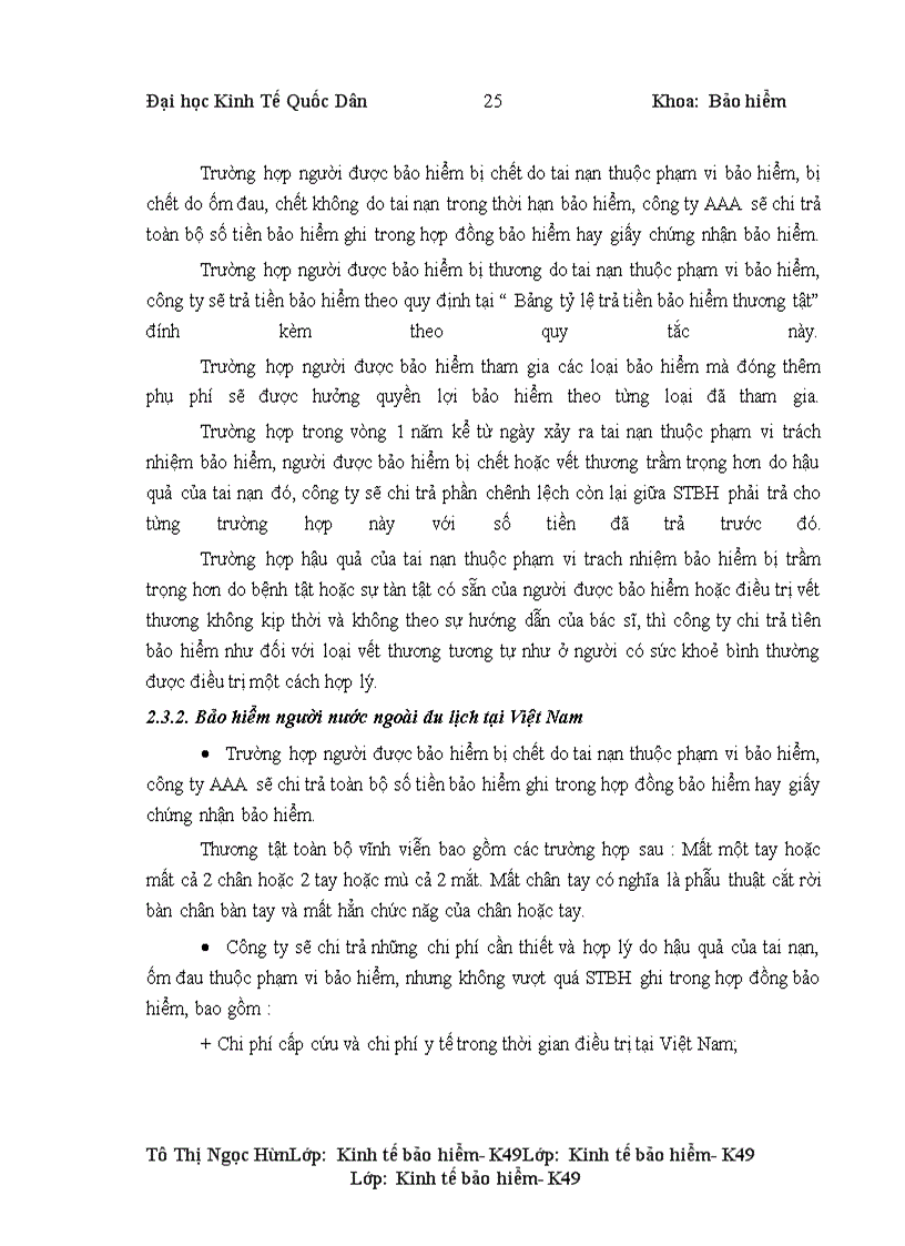 image for page Tình hình triển khai bảo hiểm du lịch tại công ty cổ phần bảo hiểm AAA