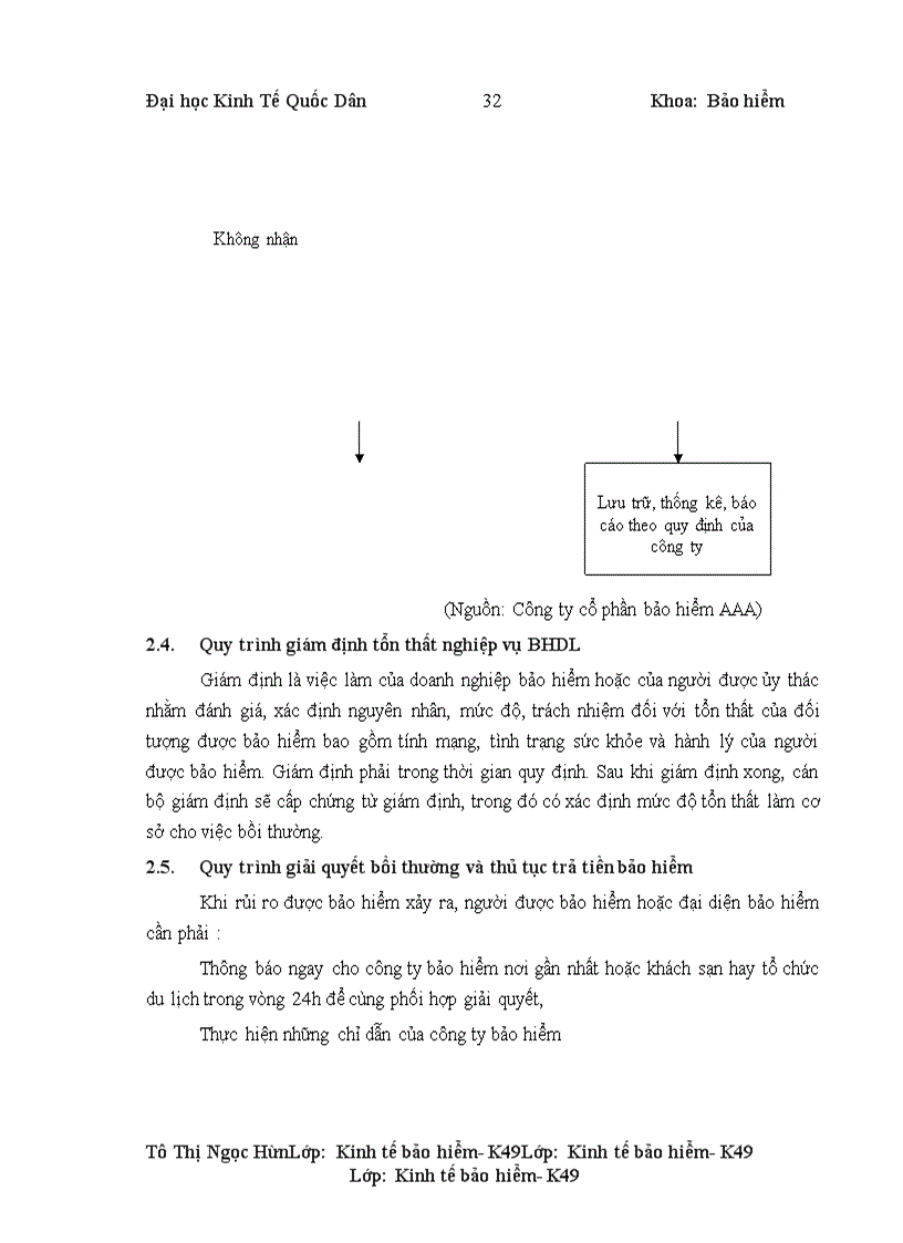 image for page Tình hình triển khai bảo hiểm du lịch tại công ty cổ phần bảo hiểm AAA