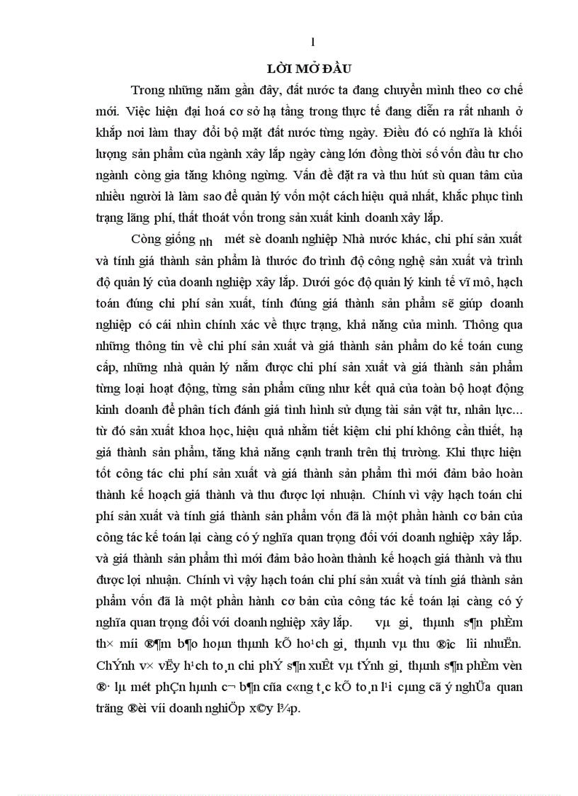 image for page Hoàn thiện công tác hạch toán chi phí sản xuất và tính giá thành sản phẩm tại Công ty xây lắp Hà Nam