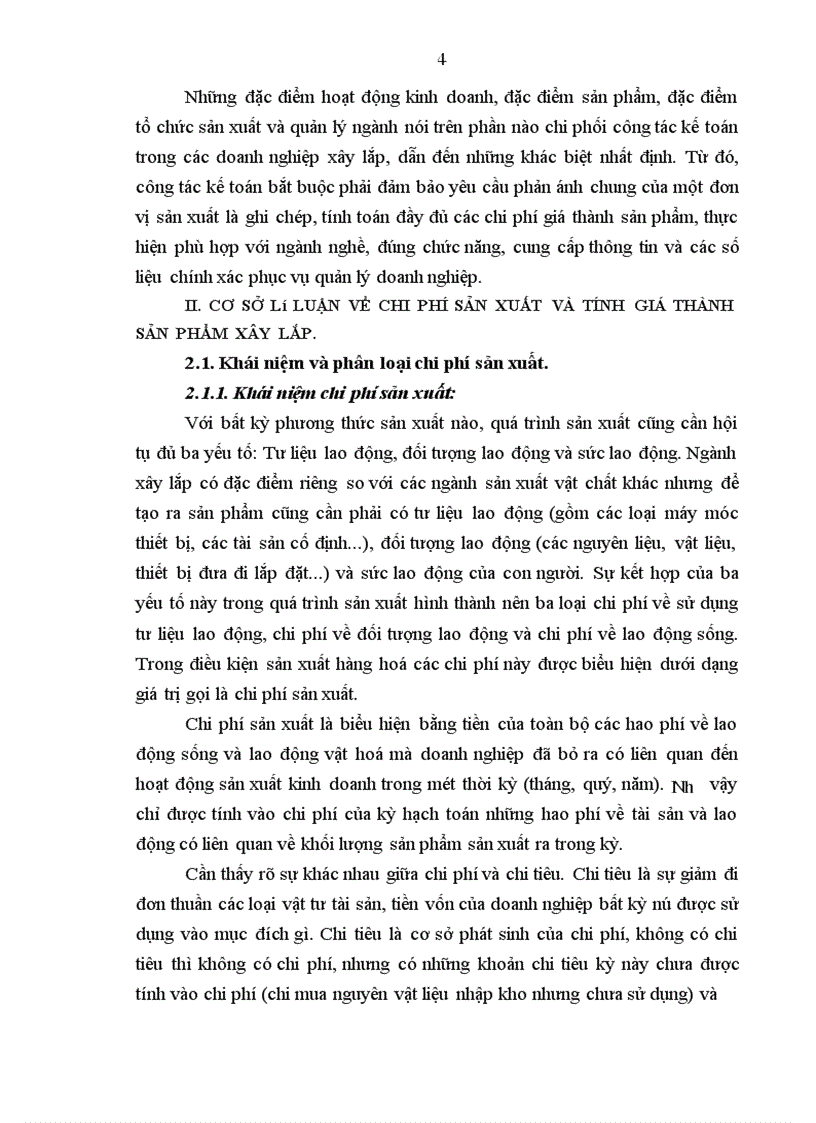 image for page Hoàn thiện công tác hạch toán chi phí sản xuất và tính giá thành sản phẩm tại Công ty xây lắp Hà Nam