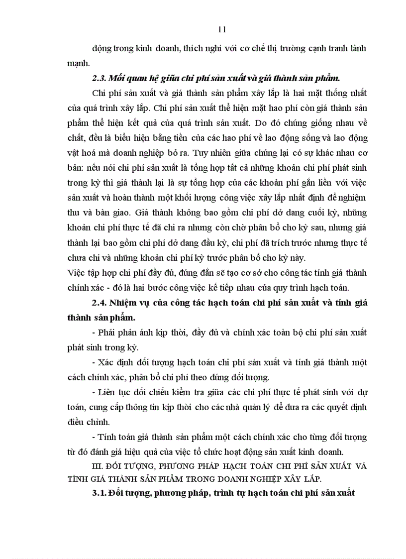 image for page Hoàn thiện công tác hạch toán chi phí sản xuất và tính giá thành sản phẩm tại Công ty xây lắp Hà Nam