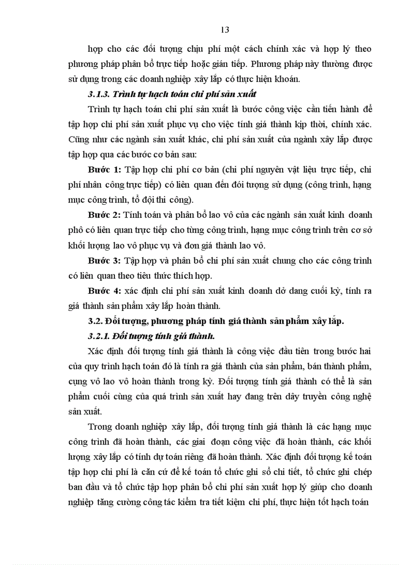 image for page Hoàn thiện công tác hạch toán chi phí sản xuất và tính giá thành sản phẩm tại Công ty xây lắp Hà Nam