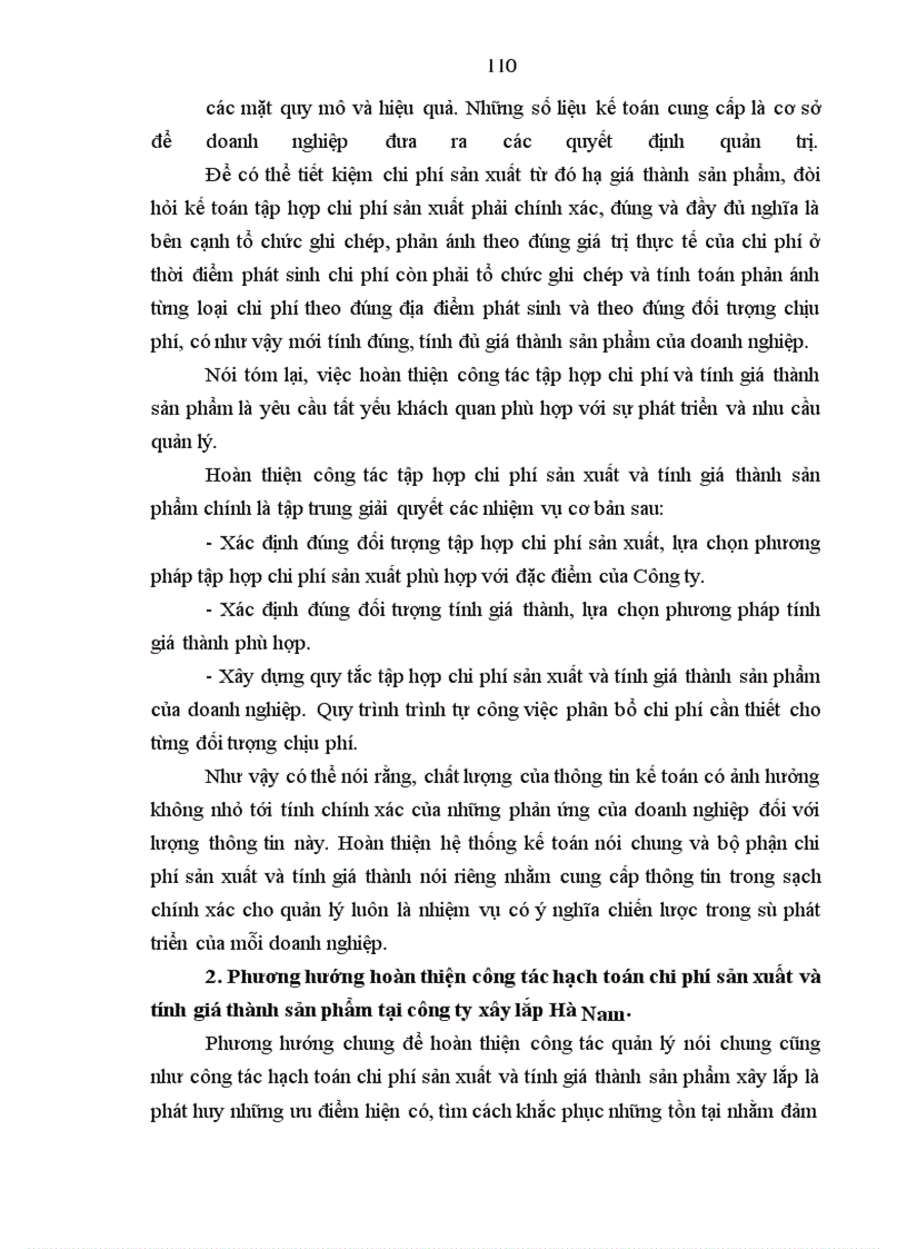 image for page Hoàn thiện công tác hạch toán chi phí sản xuất và tính giá thành sản phẩm tại Công ty xây lắp Hà Nam
