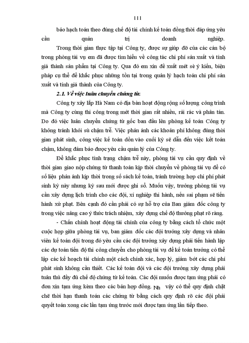image for page Hoàn thiện công tác hạch toán chi phí sản xuất và tính giá thành sản phẩm tại Công ty xây lắp Hà Nam
