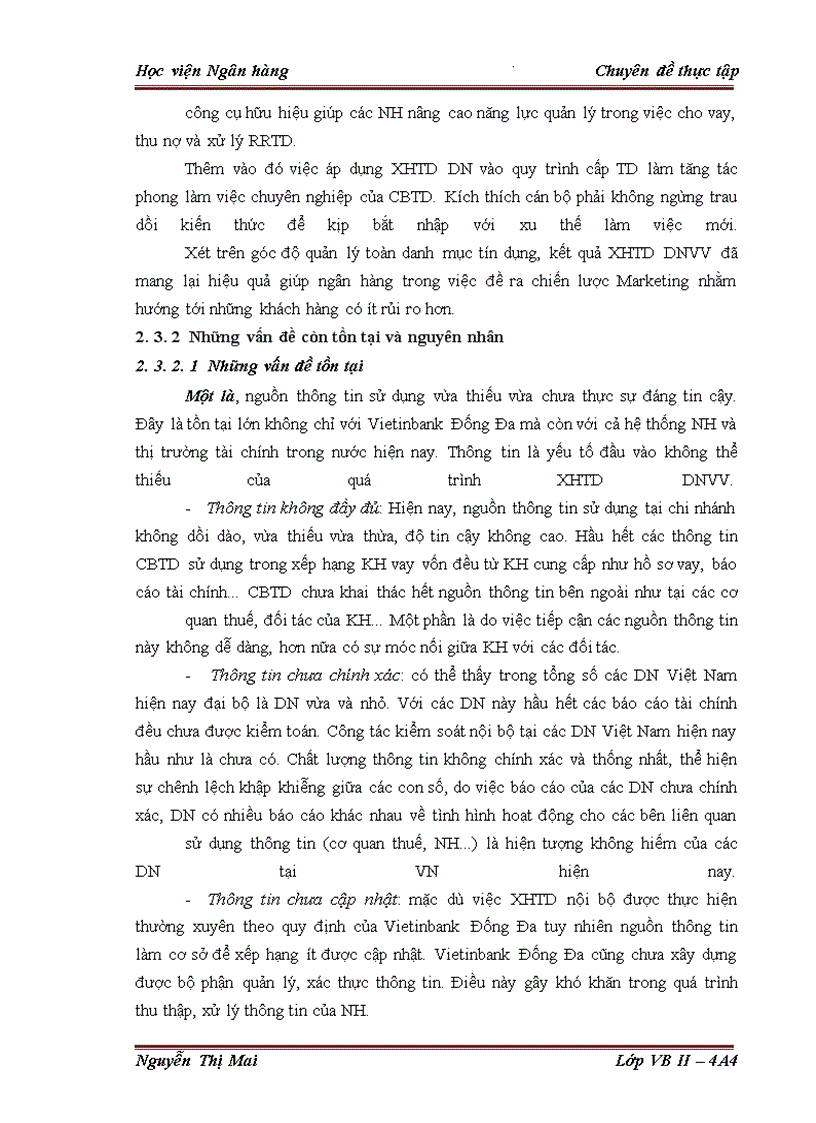 image for page Giải pháp hoàn thiện công tác Xếp hạng tín dụng doanh nghiệp vay vốn tại Chi nhánh Ngân hàng TMCP công thương Đống Đa