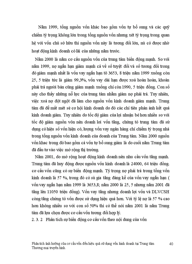 image for page Phân tích ảnh hưởng của cơ cấu vốn đến hiệu quả sử dụng vốn kinh doanh