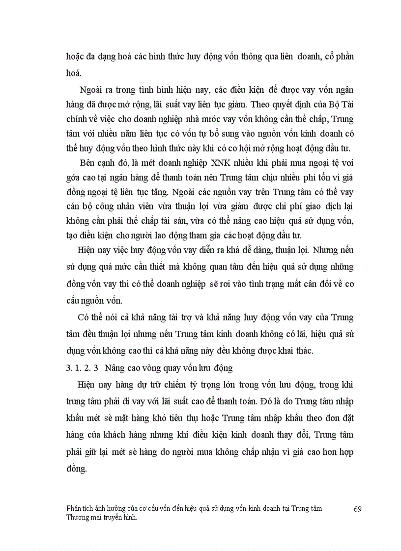 image for page Phân tích ảnh hưởng của cơ cấu vốn đến hiệu quả sử dụng vốn kinh doanh