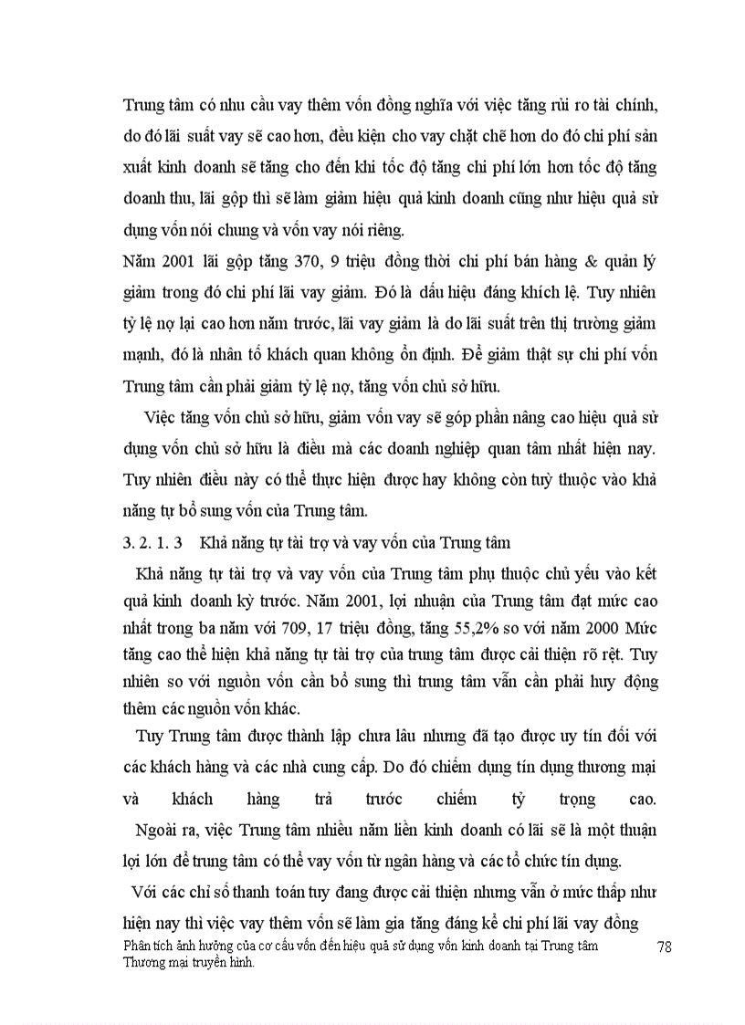 image for page Phân tích ảnh hưởng của cơ cấu vốn đến hiệu quả sử dụng vốn kinh doanh