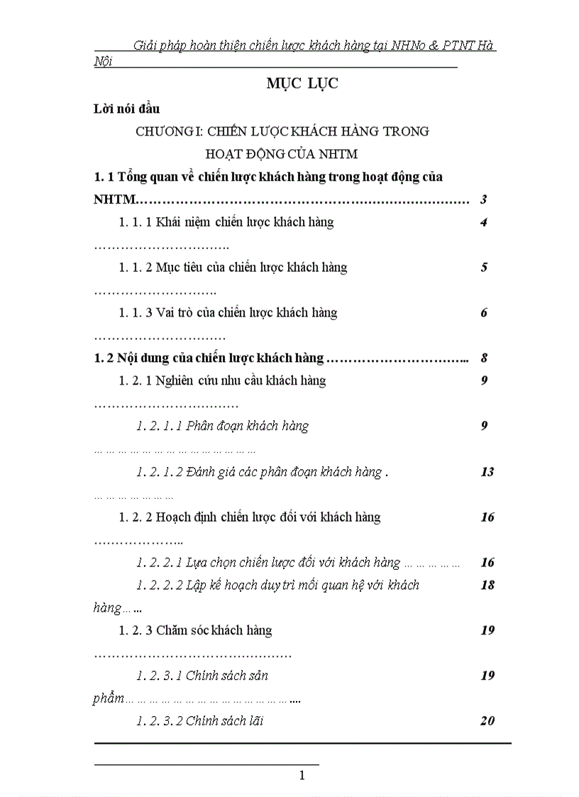 image for page Giải pháp hoàn thiện chiến lược khách hàng tại NHNo&PTNT Hà Nội