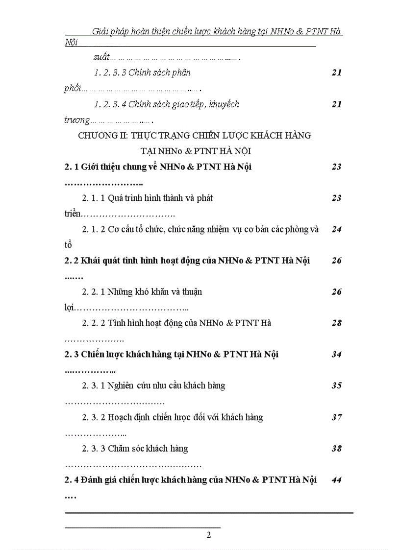 image for page Giải pháp hoàn thiện chiến lược khách hàng tại NHNo&PTNT Hà Nội