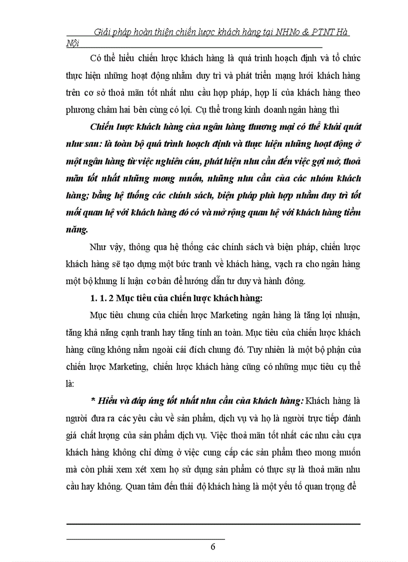 image for page Giải pháp hoàn thiện chiến lược khách hàng tại NHNo&PTNT Hà Nội