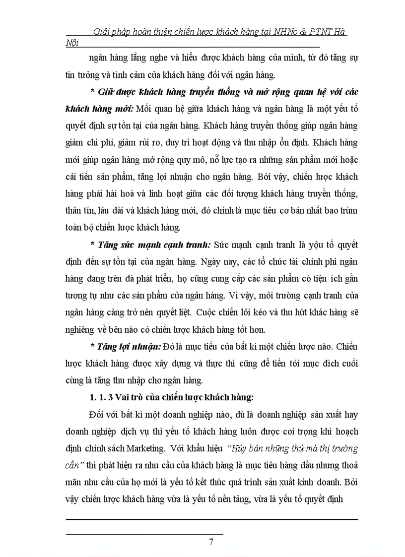 image for page Giải pháp hoàn thiện chiến lược khách hàng tại NHNo&PTNT Hà Nội